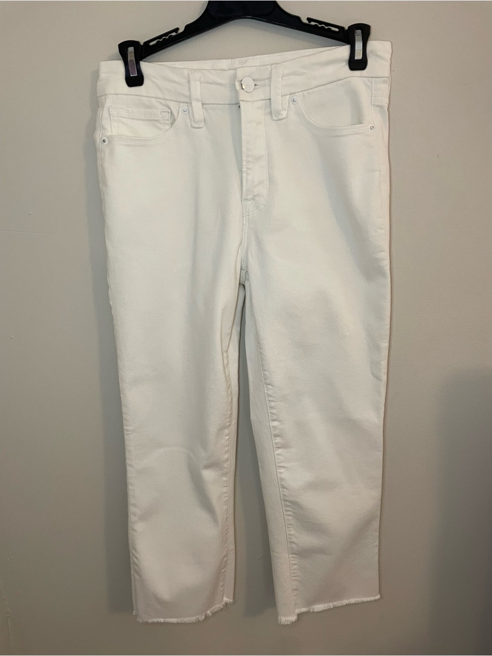 Good American White Cropped Ankle Jeans